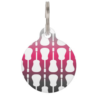 Guitars in fun colours pet tag