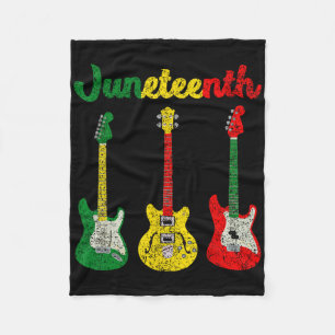 Guitars Juneteenth 1865 Guitar Player Lover Fleece Blanket