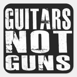 Guitars Not Guns Stickers