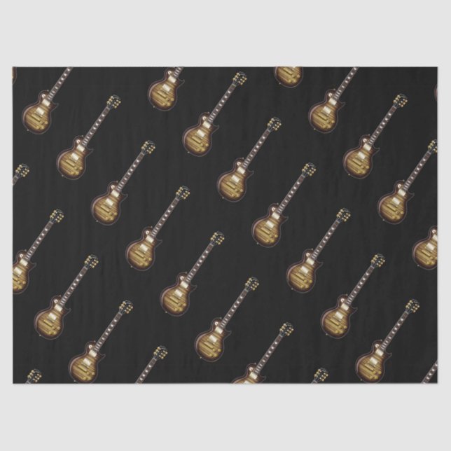 Guitars on Black Tissue Paper (Front)