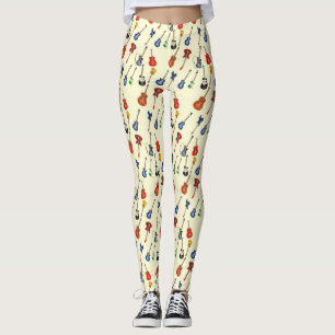 Guitars Pattern Leggings