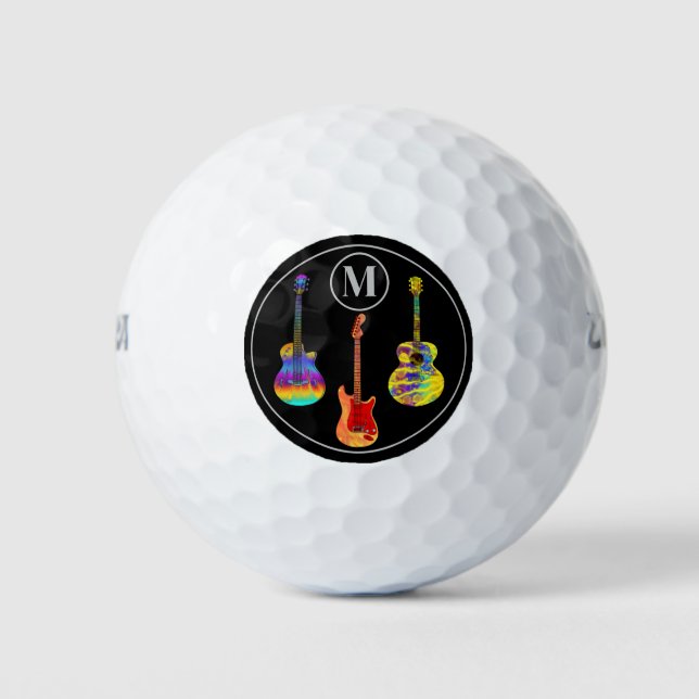 guitars personalised golf balls (Front)