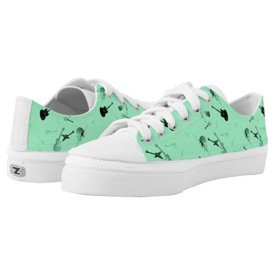 Guitars Rock Aqua Low Top Shoes 1