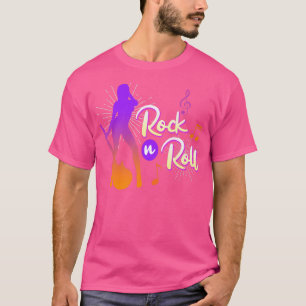 Guitars saying Rock and Roll Rocker Rock music Gui T-Shirt