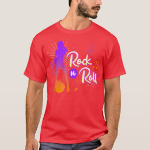 Guitars saying Rock and Roll Rocker Rock music Gui T-Shirt