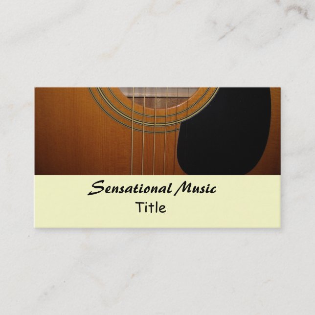 Guitars Sensational Music Business Card (Front)