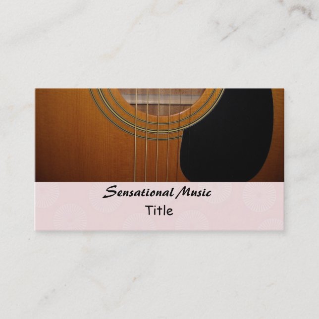 Guitars Sensational Music Business Card (Front)
