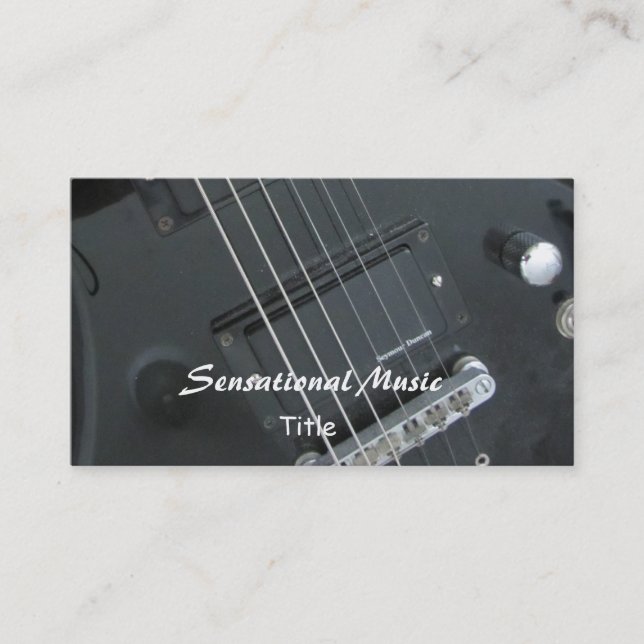Guitars Sensational Music Business Card (Front)