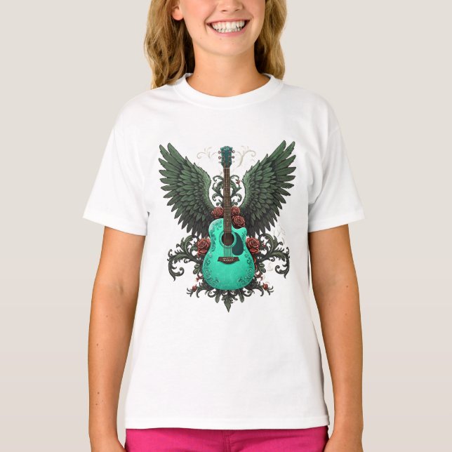 Guiter print T-shirt design  (Front)