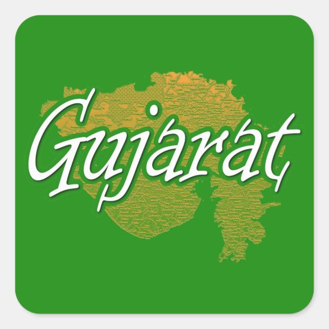 Gujarat Square Sticker (Front)