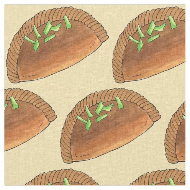 Gujia Gujiya Indian Sweet Dumpling Mithai Dessert Fabric (Close Up)