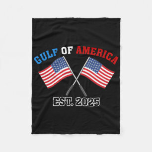 Gul-f Retro Of America Est 2025 Usa American Flag  Fleece Blanket