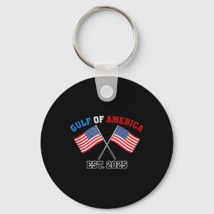 Gul-f Retro Of America Est 2025 Usa American Flag Key Ring