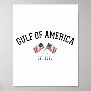Gul-f Retro Of America Est 2025 Usa American Flag  Poster