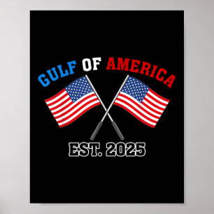 Gul-f Retro Of America Est 2025 Usa American Flag  Poster