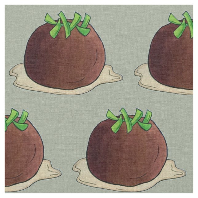 Gulab Jamun Mithai Pakistani Indian Sweet Dessert Fabric (Close Up)