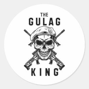 Gulag King Gaming Gamer Warzone Gamer Gift  Classic Round Sticker