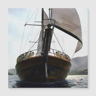 Gulet Under Sail Sailing Acrylic Painting