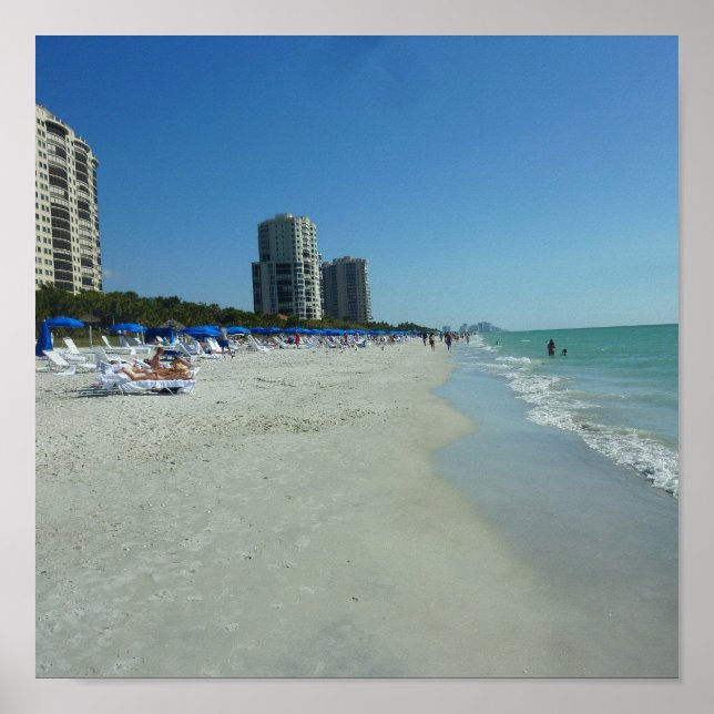 Gulf Beach Naples, Florida Poster (Front)