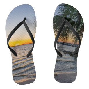 Gulf Breeze Florida Sunset Flip Flops