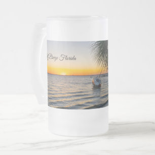 Gulf Breeze Florida Sunset Frosted Beer Mug