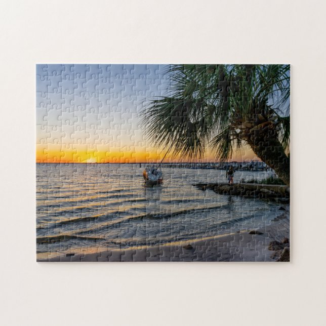 Gulf Breeze Florida Sunset Jigsaw Puzzle (Horizontal)