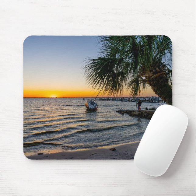Gulf Breeze Florida Sunset Mousepad (With Mouse)