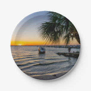 Gulf Breeze Florida Sunset Paper Plates