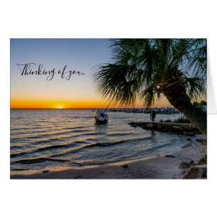 Gulf Breeze Florida Sunset Thinking Of You Card
