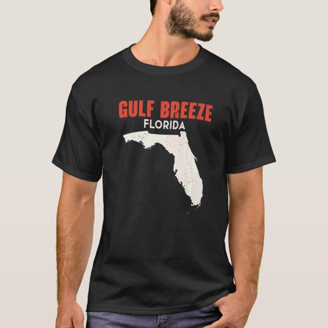 Gulf Breeze Florida USA State America Travel Flori T-Shirt (Front)