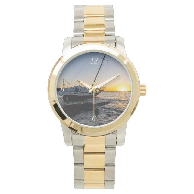 Gulf Breeze Sailboat And Jetty Sunset Watch (Front)