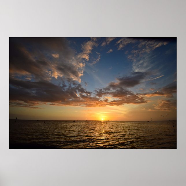 Gulf Coast Sunset - Florida Poster (Front)