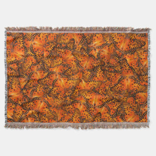 Gulf fritillary or Passion butterflies orange Throw Blanket