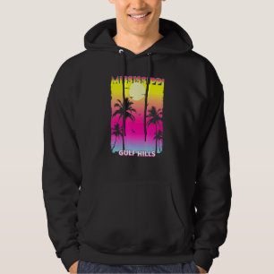 Gulf Hills Mississippi Ms Summer Vintage Sunset Hoodie