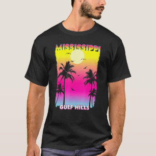 Gulf Hills Mississippi Ms Summer Vintage Sunset T-Shirt