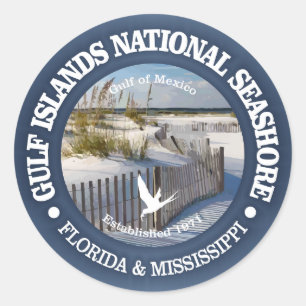 Gulf Islands National Seashore Classic Round Sticker