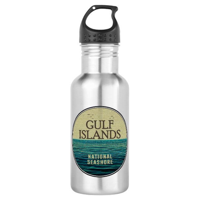 Gulf Islands National Seashore Ocean Birds 532 Ml Water Bottle (Front)