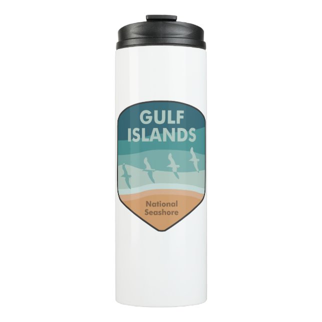 Gulf Islands National Seashore Seagulls Thermal Tumbler (Front)
