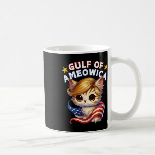Gulf Of Ameowica America Mexico Trump Hair Cat Coffee Mug