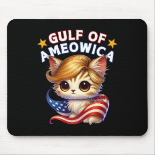 Gulf Of Ameowica America Mexico Trump Hair Cat Kit Mouse Mat