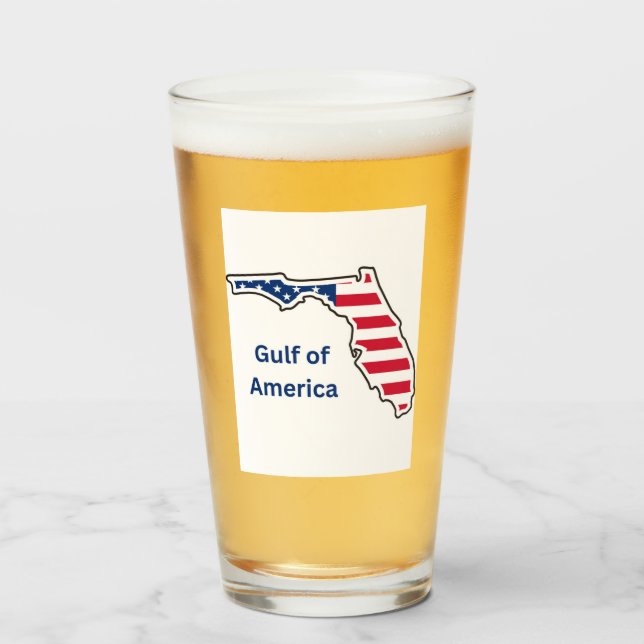 Gulf of America Beer Glass (Front Filled)