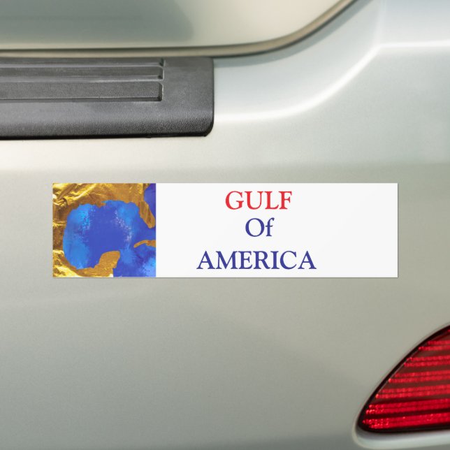 GULF OF AMERICA  BUMPER STICKER (On Car)