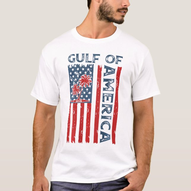 Gulf Of America Est 2025 Usa American Flag T-Shirt (Front)