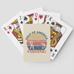 Gulf of America fishing pole American patriotic Playing Cards