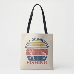 Gulf of America fishing pole American patriotic Tote Bag