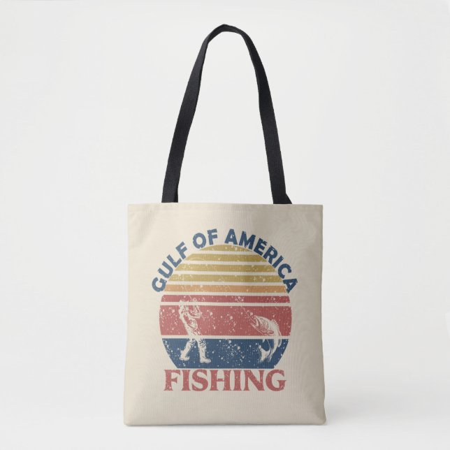 Gulf of America fishing pole American patriotic Tote Bag (Front)