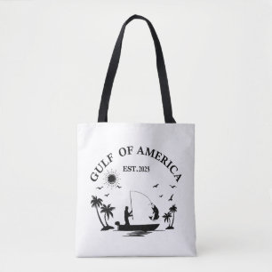 Gulf of America fishing pole American patriotic Tote Bag