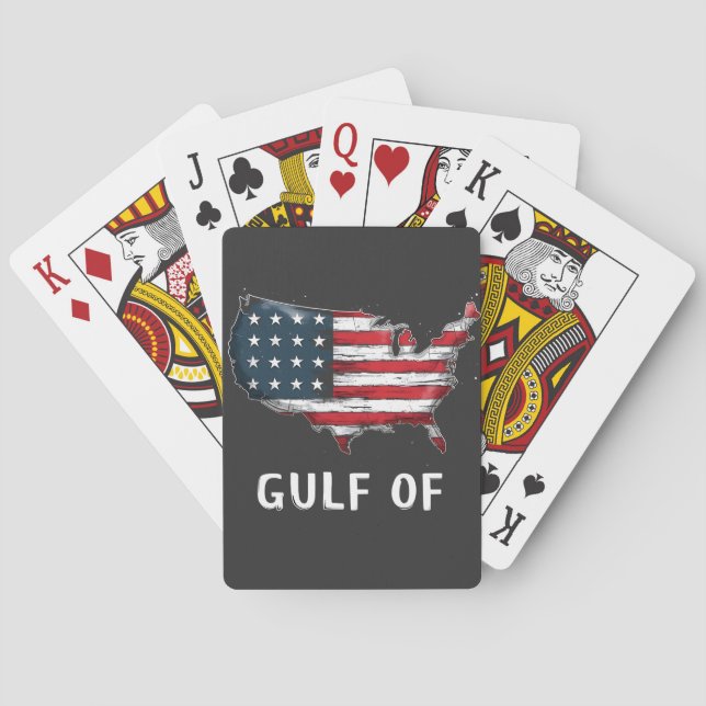 Gulf Of America Funny Trump East Cost Mexico  Playing Cards (Back)