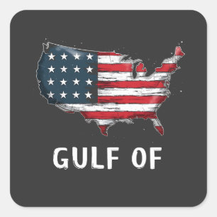Gulf Of America Funny Trump East Cost Mexico  Square Sticker
