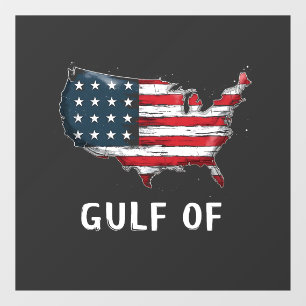 Gulf Of America Funny Trump East Cost Mexico Window Cling